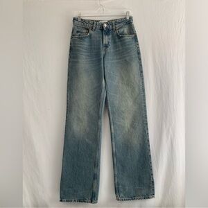 Zara Light Blue Straight Leg Jeans